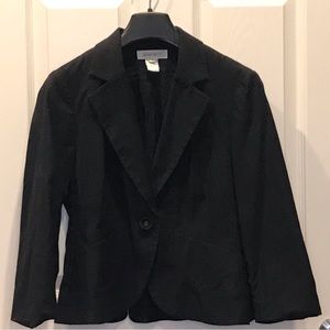 Nine West womens blk textured blazer